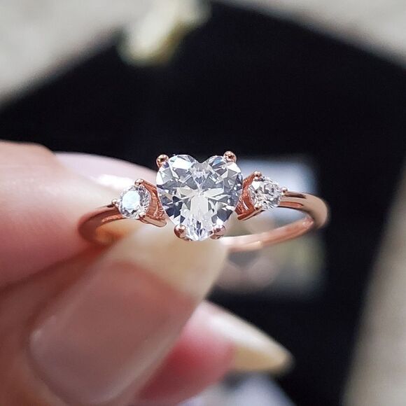 GENEVIVE 18K Rose Gold Vermeil Ring - Picture 4 of 7